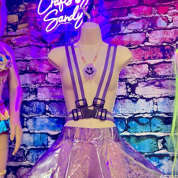 NEW Purple Vinyl Skirt - Picture 6 of 13